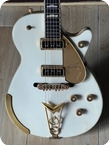 Gretsch Guitars-6128 White Penguin Conversion-1955-White Finish