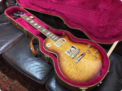 Gibson Les Paul Std Premium Quilt  2014 Dark Honeyburs