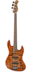 Sadowsky Masterbuilt 21 Fret Standard JJ Bass 4 String Burnt Maple Leaf Transparent