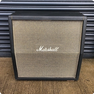 Marshall Salt And Pepper Basketweave 4x12 Cabinet 1973 Black