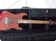 Tom Anderson-Tom Anderson Drop Top - NAMM 1993 Show Guitar & Signed By Tom Anderson & Kahler Steeler FL Tremolo - Extremely Rare!-1993-Cajun Magenta Red