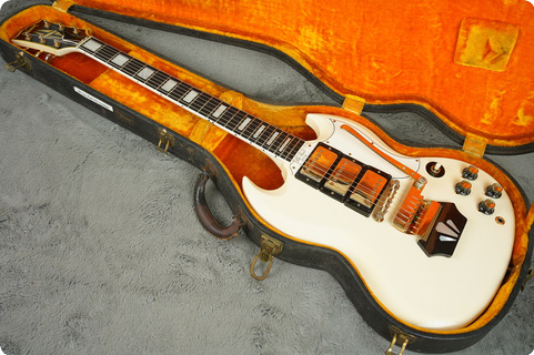 Gibson Les Paul / Sg Custom Ebony Block  1962 Polaris White