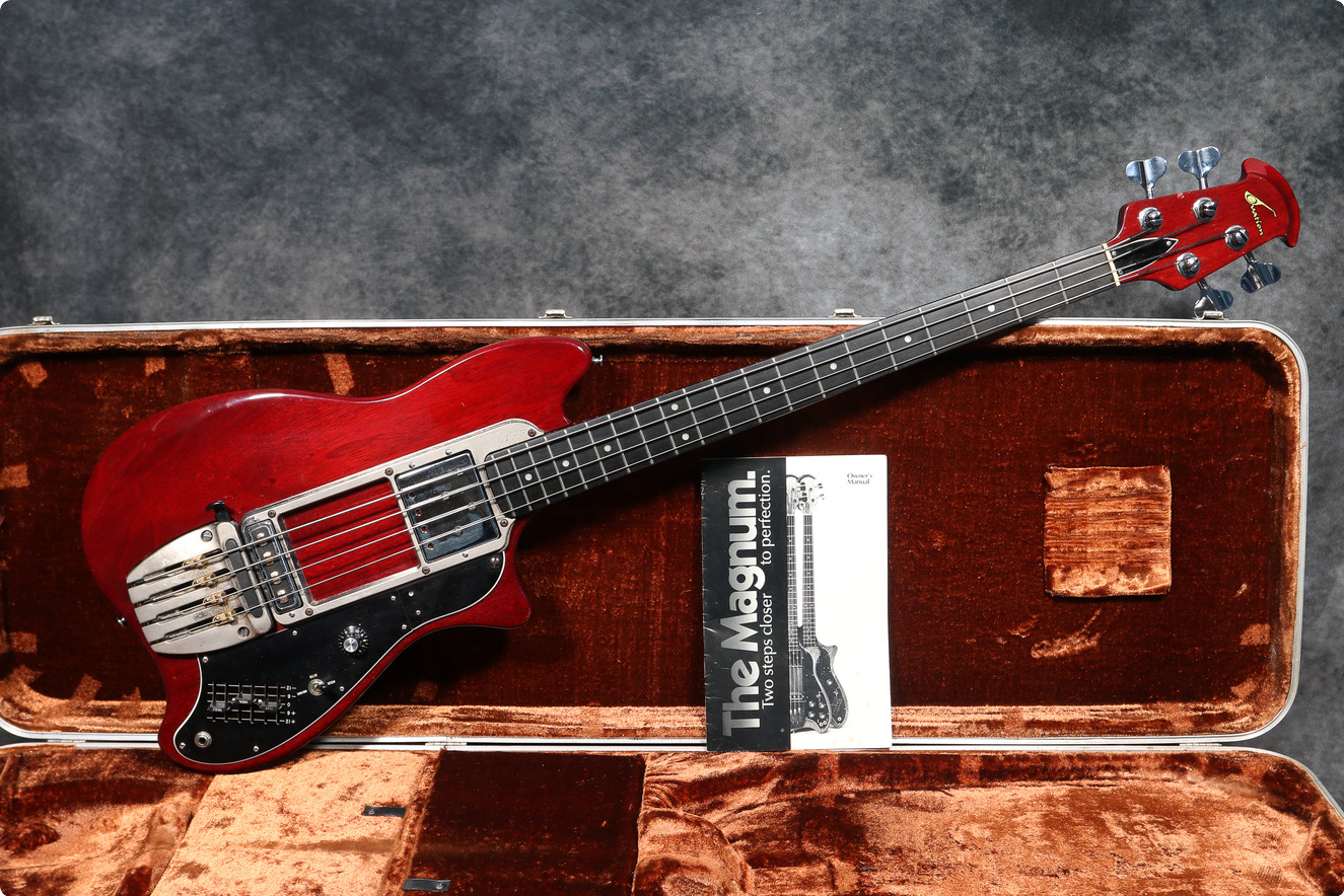 Ovation Magnum 2 1978 Cherry Bass For Sale Andy Baxter Bass Guitars Ltd
