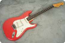 Fender-Stratocaster Rare Mahogany Body -1964-Fiesta Red Refin