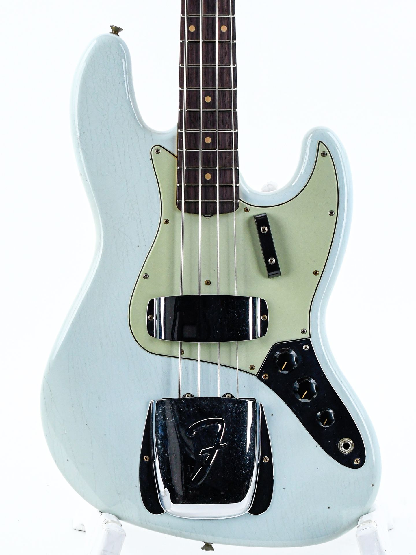Fender Custom Shop 63 Jazz Bass Journeyman Faded Aged Sonic Blue Bass For Sale The Fellowship Of