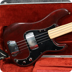 Fender-Precision Fretless-1978-Wine Red