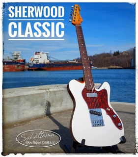 Scheltema Boutique Guitars Sherwood Classic 2024 White Over Burnt Sienna