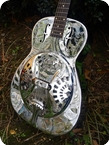 Dobro 33H Hawaiian Motif 1990 Chrome