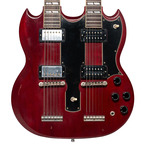 Gibson-Custom Shop Jimmy Page EDS1275 Twin Neck Aged And Hand Signed -2007-Cherry