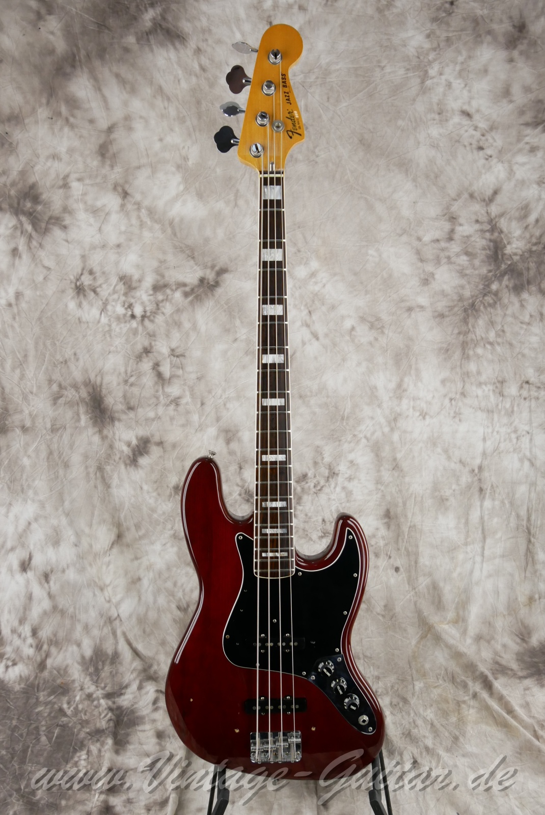 Fender Jazz Bass 1978 Transparent Burgundy Bass For Sale