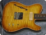 Clern TLE Thinline Custom FLAMETOP Ooak One Of A Kind 2024 Sunburst