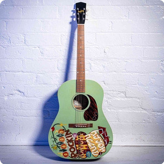 Custom Luthier Produced J45 Styling  Green Handpainted