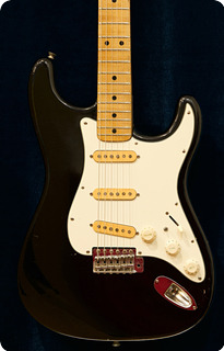 Fernandes Burny Custom Fst 70 All Original Mij Strat Style With Rare Bunny Case & Goro “swoosh” Plate 1975 1975 Black Gloss