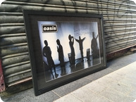 Oasis Promotional Picture Ex Creation Records Signed By Noel Gallagher 1997 Black