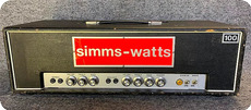 Simms-watts Amps-MK I Head , British Valve-1970-Black