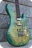 Bona-Superstrat-Nitro Blueburst Over Rusted Brass/gold Leaf