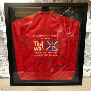The Who Tour Jacket, 1980, Hand Signed, Hiwatt, Schecter, Pete Townshend 1980 Red
