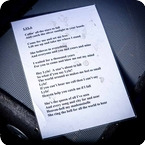 Oasis Lyla A3 Laminated Lyrics