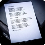 Oasis-Songbird A3 Laminated Stage Lyrics