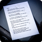 Oasis-Lyla A3 Laminated Stage Lyrics 2000s