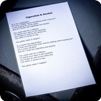 Oasis Cigarettes And Alcohol A3 Laminated Lyrics 2000s