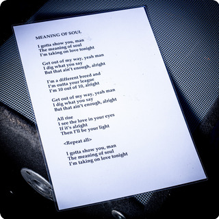 Oasis The Meaning Of Soul A3 Laminated Lyrics 2000s