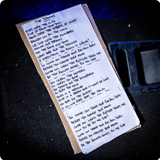 Oasis Hand Written Printed Noel Gallagher Lyrics The Turning