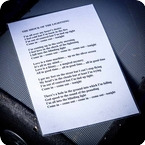 Oasis-The Shock Of The Lightning A3 Laminated Stage Lyrics