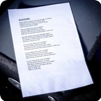 Oasis Gas Panic A3 Laminated Lyrics