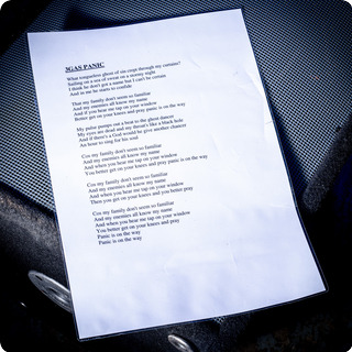 Oasis Gas Panic A3 Laminated Stage Lyrics 2000s