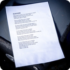 Oasis-Gas Panic A3 Laminated Stage Lyrics 2000s