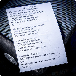 Oasis We Love You A3 Laminated Lyrics 2000s