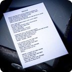 Oasis-Bag It Up A3 Laminated Lyrics 2000s