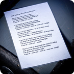 Oasis The Shock Of The Lightning A3 Laminated Lyrics 2000s