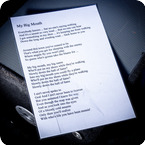 Oasis My Big Mouth A3 Laminated Lyrics 2000s