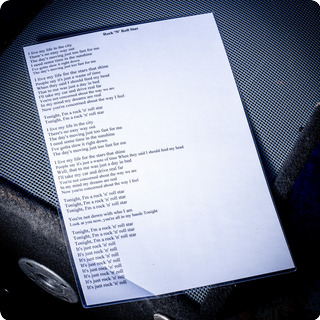 Oasis Rock 'n' Roll Star A3 Laminated Lyrics 2000s