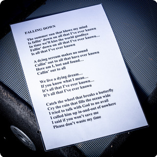Oasis Falling Down Laminated A3 Lyrics 2000s