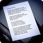 Oasis-Falling Down Laminated A3 Lyrics