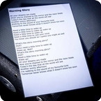 Oasis Morning Glory A3 Laminated Lyrics