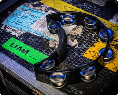 Oasis Liam Gallagher Stage/tour Used Rythmntec Tambourine 2000 Black