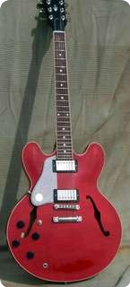 Gibson Lefty Es335 Dot Reissue '59 Custom Shop  2008 Cherry Flam And Back 