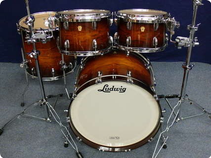 Dw Usa Collector's Legacy Exotic Drumset Black Natural Burst Over Sumauma