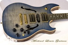 Michael Lewis Guitars Pro 35 Blue Flame TopNatural Back