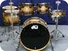 Dw DW Collector's Maple Exotic Shellset 2012-Candy Black Burst Over Heartwood Curly