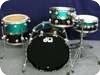 Dw DW Collector's Graphiys Drumset 2012-Course Tribal Band Over Pearlescent Aqua And Black (High Gloss)