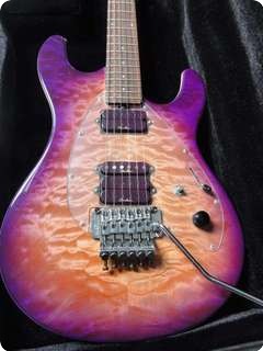 Music Man Steve Morse Y2d Floyd Rose  Purple Sunrise Quilt Top