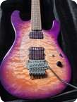 Music Man Steve Morse Y2D Floyd Rose Purple Sunrise Quilt Top