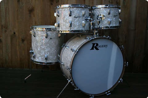 Rogers Usa Holiday/powertone Re Wrap Antique White Marine Pearl