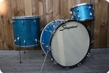 Slingerland Drum Co Gene Krupa Deluxe 1955 Original Aqua Sparkle