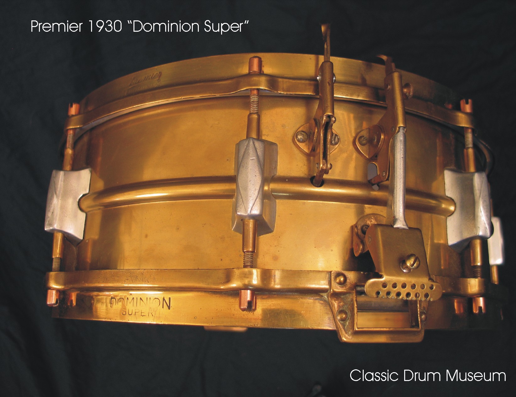 Premier Dominion Super 1930 Brass Drum For Sale Nick Hopkin Drums